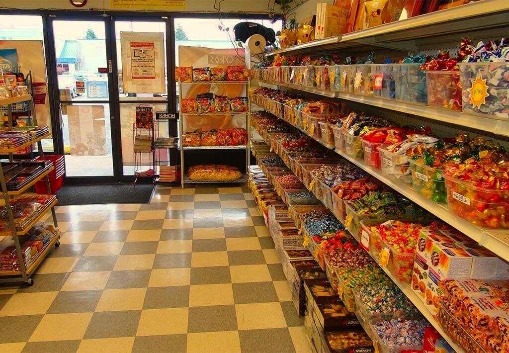 The imported sweets aisle at Kalinka Euro Market